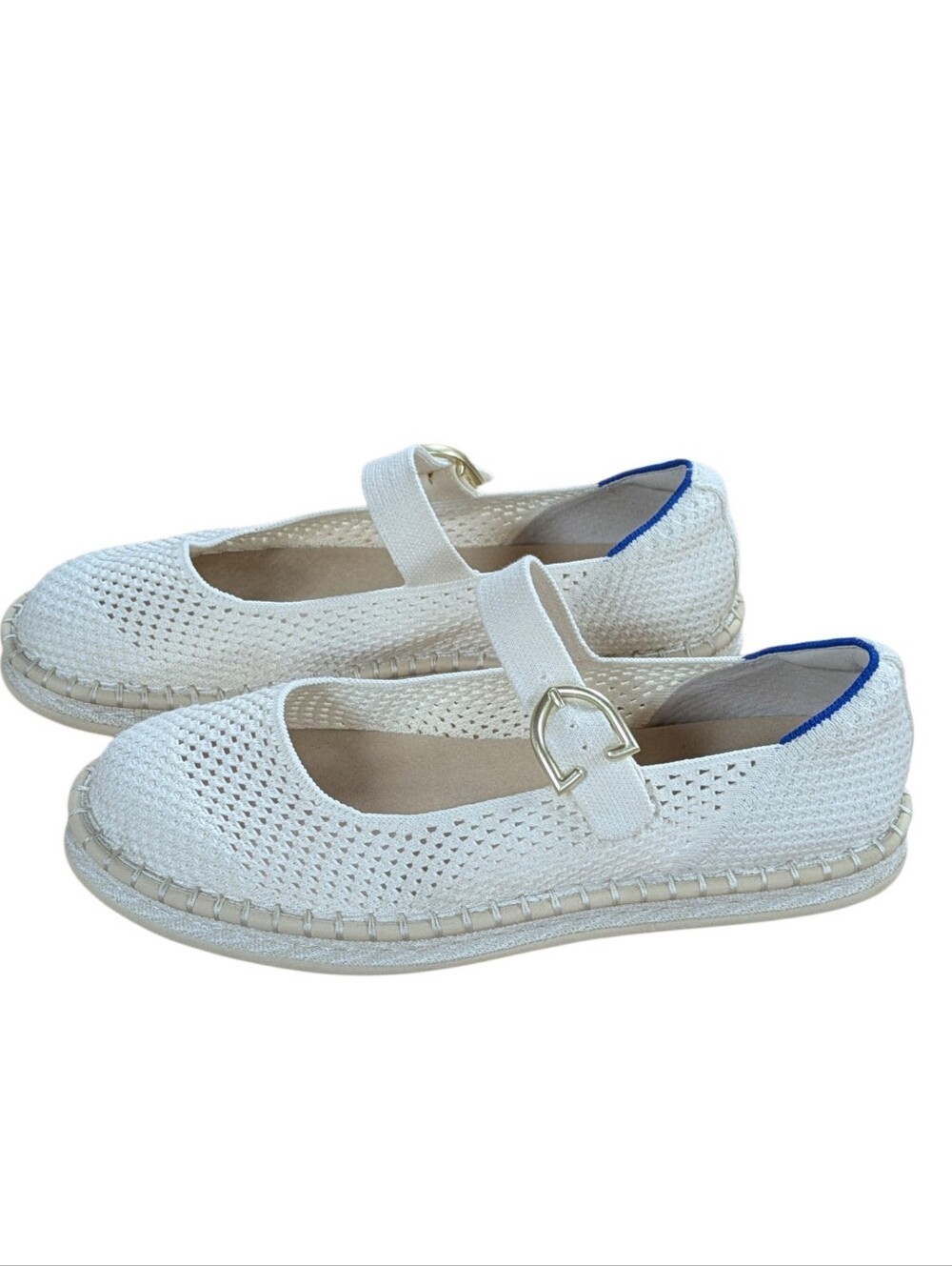 Rothy's The Espadrille Mary Jane Flat Cream Size 9.5